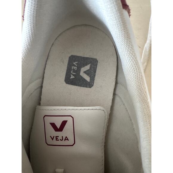 Veja Esplar White Red Leather Casual Shoes Sneakers Lace Up Women's US Size 7 - Picture 13 of 14